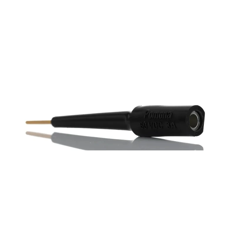 Fluke Black Test Connector Adapter with Brass Contacts, Gold Plated Pin, 3A Current, 70V dc, Banana Jack 3563-0