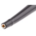 Fluke Black Test Connector Adapter with Brass and Copper Contacts, Gold Plated, 3A Current, 2.5kV Voltage 3562-0