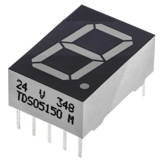 Vishay 1 7 Segment LED Display Anode Red 5mcd Right Side 13 mm TDSO5150