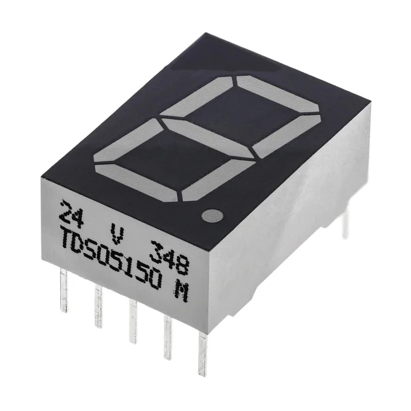 Vishay 1 7 Segment LED Display Anode Red 5mcd Right Side 13 mm TDSO5150
