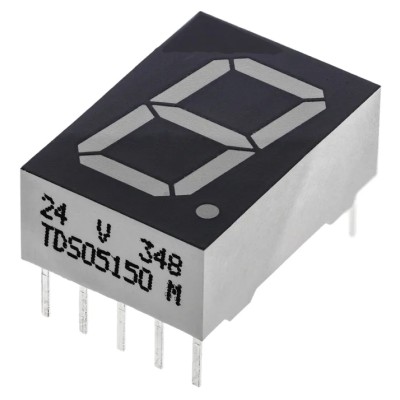 Vishay 1 7 Segment LED Display Anode Red 5mcd Right Side 13 mm TDSO5150
