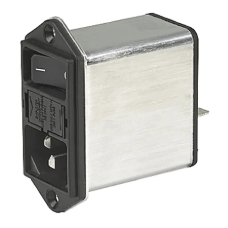 Schurter 250V AC 2A Panel Mount IEC Connector Male 2 Pole 2 Fuse Quick Connect DD12.2321.111