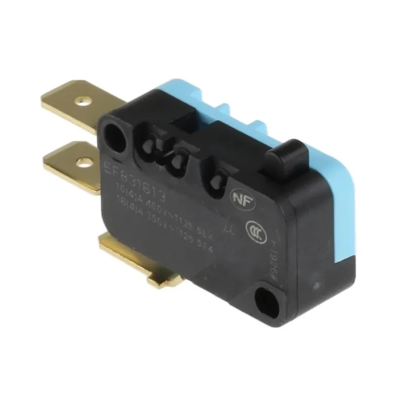 Crouzet Plunger Micro Switch with Tab Terminal, 16A, 250 V ac, SPDT Contact Configuration, IP40 Rated, Model 83161338