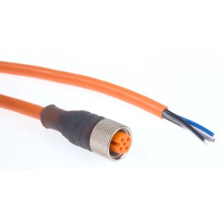 Lumberg Automation Female 5-Way Straight to Unterminated Sensor Actuator Cable, 5 m, 60V, PVC and Polyurethane RKT5-56/5