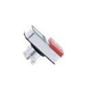 Schneider Electric Harmony XB4 Series Red and Green Spring Return Push Button Head 22 mm Cutout IP66 IP69K ZB4BW7L3741