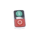 Schneider Electric Harmony XB4 Series Red and Green Spring Return Push Button Head 22 mm Cutout IP66 IP69K ZB4BW7L3741