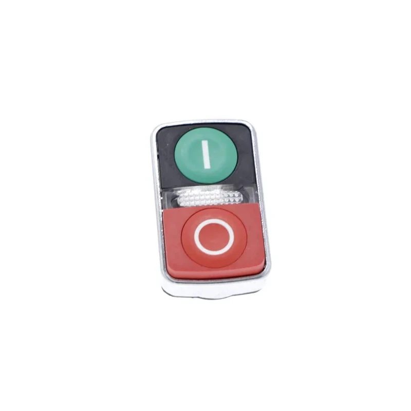 Schneider Electric Harmony XB4 Series Red and Green Spring Return Push Button Head 22 mm Cutout IP66 IP69K ZB4BW7L3741
