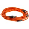 Lumberg Automation Male 4 Way M12 to Female 4 Way M12 Sensor Actuator Cable 5m Length Orange PVC Jacket RSTRKT4-07/5