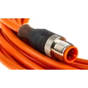 Lumberg Automation Male 4 Way M12 to Female 4 Way M12 Sensor Actuator Cable 5m Length Orange PVC Jacket RSTRKT4-07/5