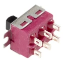 C & K Panel Slide Switch DPDT Latching 6A Nylon 1201M1S3ZQE2