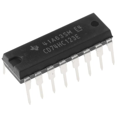 Texas Instruments Monostable Multivibrator 2 Elements HC Logic Family 16-Pin PDIP CD74HC123E
