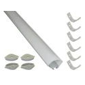 PowerLED LED Strip Extrusion & Diffuser for Skirting Board Lighting, Under Cabinet Lighting, Shelve Lighting, Cove EXT7