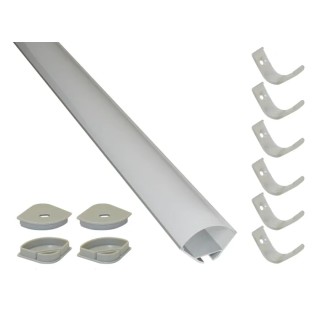 PowerLED LED Strip Extrusion & Diffuser for Skirting Board Lighting, Under Cabinet Lighting, Shelve Lighting, Cove EXT7