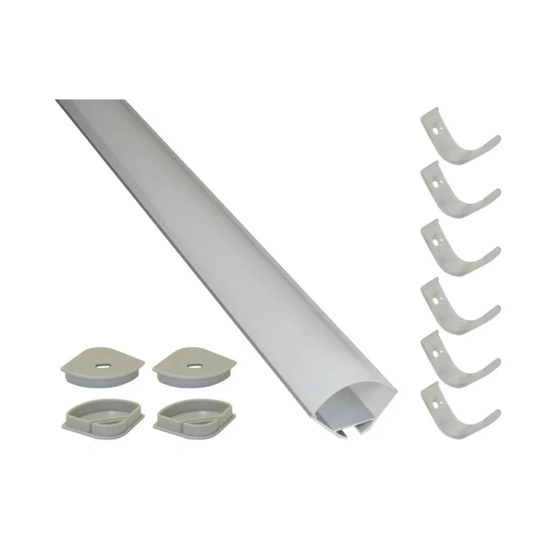 PowerLED LED Strip Extrusion & Diffuser for Skirting Board Lighting, Under Cabinet Lighting, Shelve Lighting, Cove EXT7