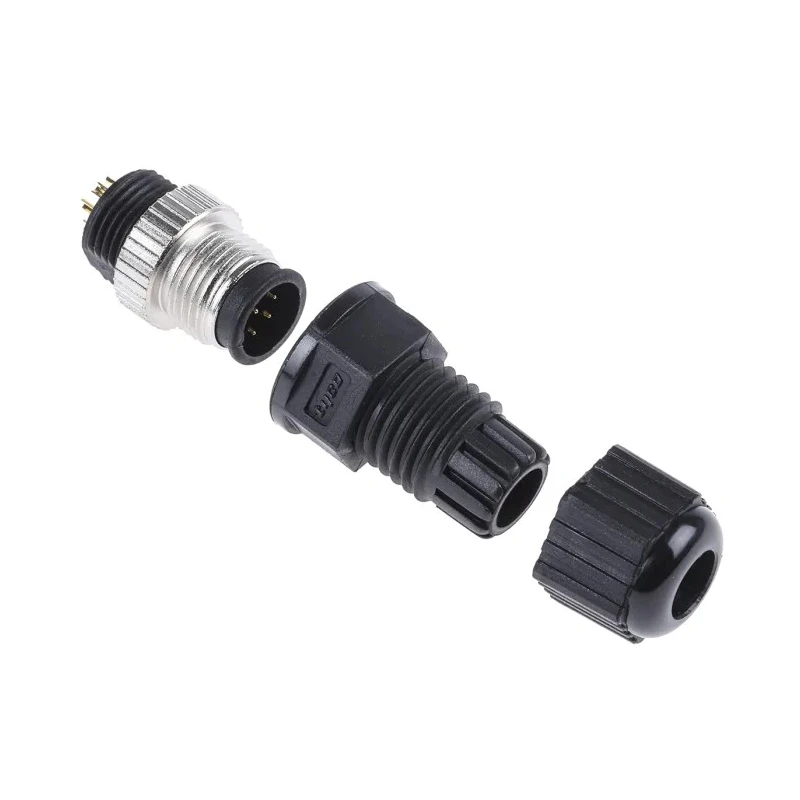 TE Connectivity Circular Connector 8 Contacts Cable Mount Plug Male IP67 Nylon Housing 500V 2A Solder Termination 1838275-4