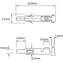 TE Connectivity Universal MATE-N-LOK Series Male Crimp Terminal 19A Current, 24-18 AWG Wire Size 350690-2