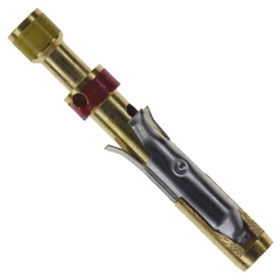 TE Connectivity Type II Series Female Crimp Terminal, Gold Plated Brass, 24 AWG Min, 20 AWG Max, 13A Current 201580-1