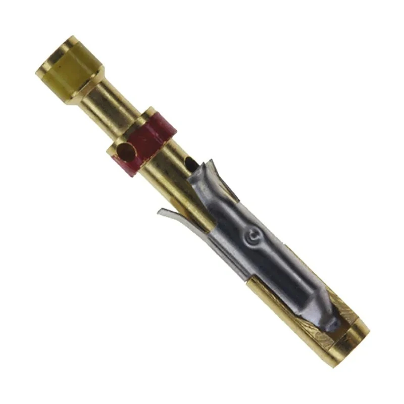 TE Connectivity Type II Series Female Crimp Terminal, Gold Plated Brass, 24 AWG Min, 20 AWG Max, 13A Current 201580-1