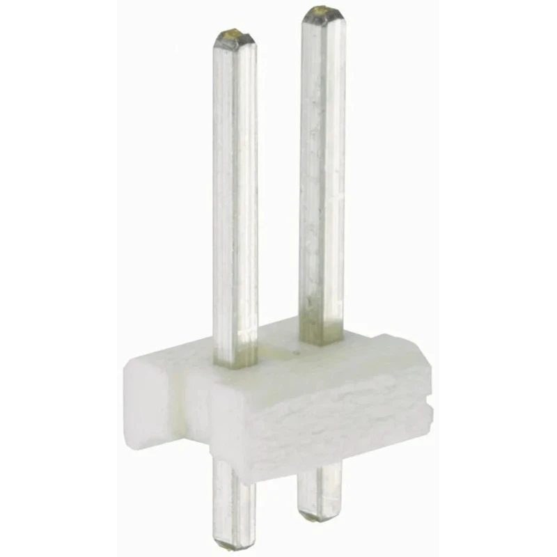 TE Connectivity MTA-156 Series Right Angle Through Hole Pin Header, 4 Contacts, 3.96 mm Pitch, 1 Row, Unshrouded 640387-4