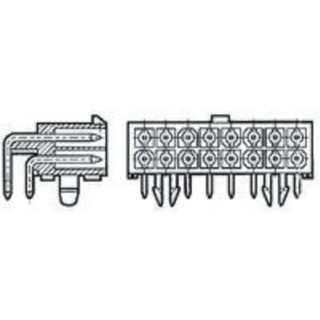 TE Connectivity Mini-Universal MATE-N-LOK Series Right Angle Through Hole PCB Header, 2 Contacts, 4.14 mm Pitch 1-770966-1