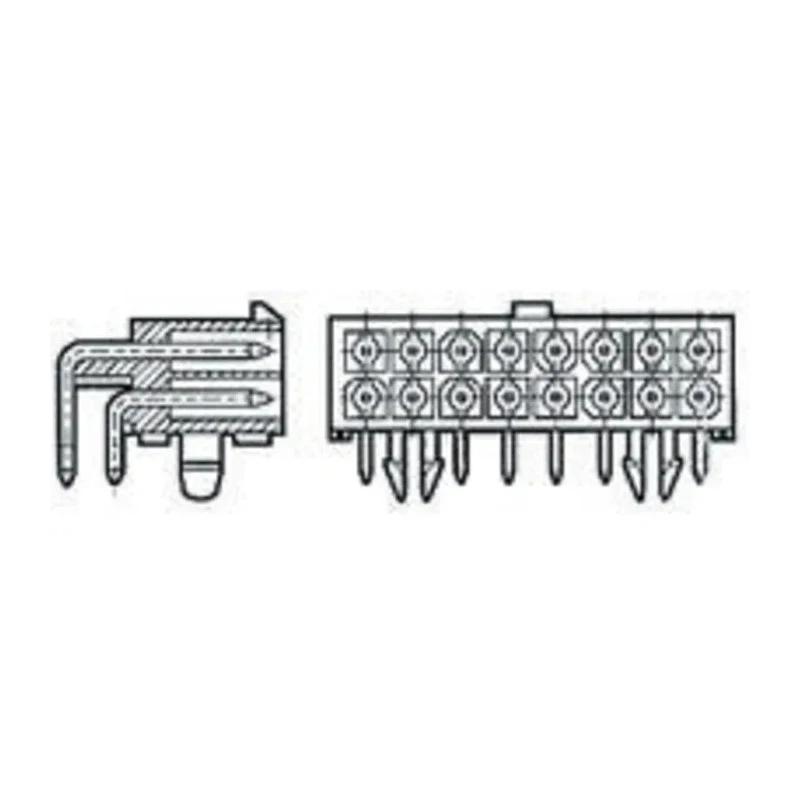 TE Connectivity Mini-Universal MATE-N-LOK Series Right Angle Through Hole PCB Header, 2 Contacts, 4.14 mm Pitch 1-770966-1