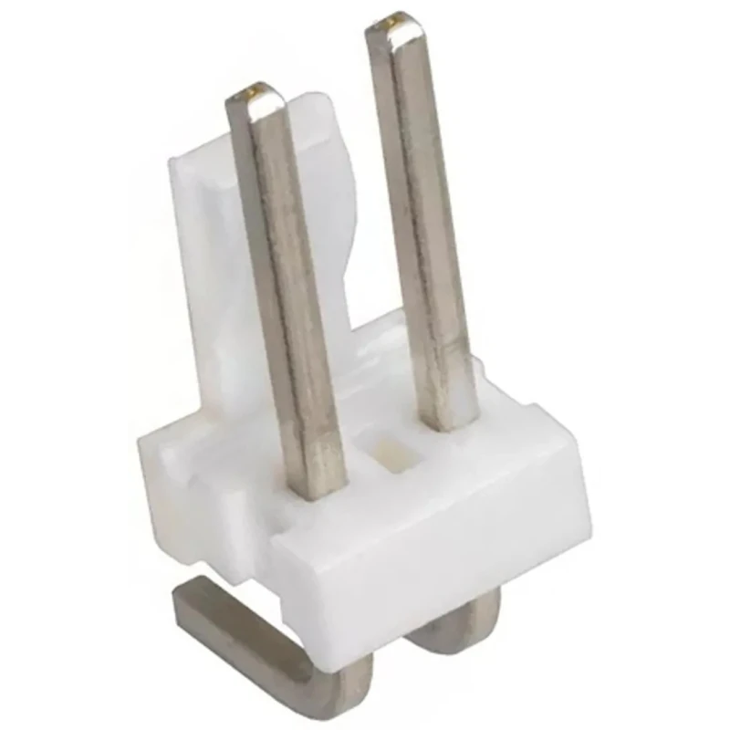 TE Connectivity MTA-156 Series Right Angle Through Hole Pin Header 2 Contacts 3.96 mm Pitch 1 Row Unshrouded 640387-2