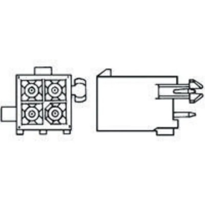 TE Connectivity Mini-Universal MATE-N-LOK Series Straight Through Hole PCB Header 10 Contacts 4.14 mm Pitch 2 Row 1-770743-1