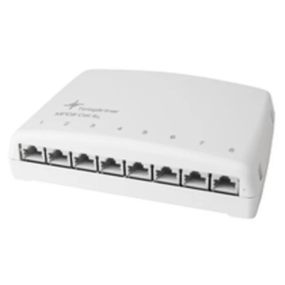 Telegartner MPD6 Cat6a Series 8 Port RJ45 Mini Patch Panel FTP White J02021A0030