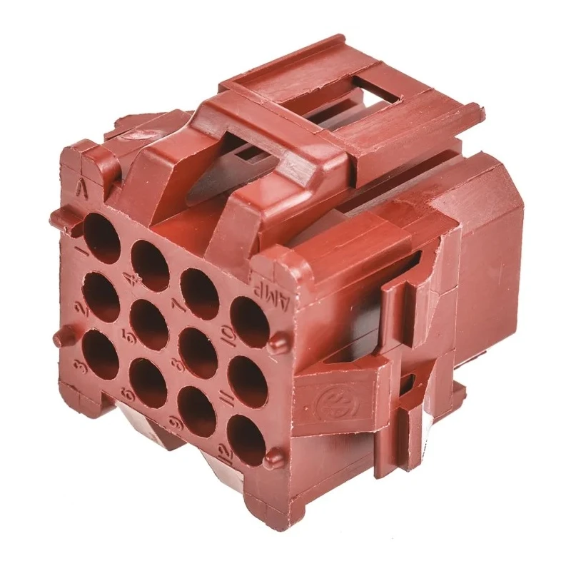 TE Connectivity Miniature Rectangular II Male Connector Housing 4.19 mm Pitch 12 Way 4 Row Straight 1-640522-0