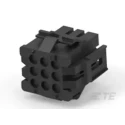 TE Connectivity Miniature Rectangular II Male Connector Housing 4.19 mm Pitch 9 Way 3 Row Straight 1-640521-0