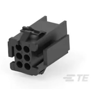 TE Connectivity Miniature Rectangular II Female Connector Housing 6 Way 3 Row 4.19 mm Pitch 26.92 mm Length 21.34 1-640510-0