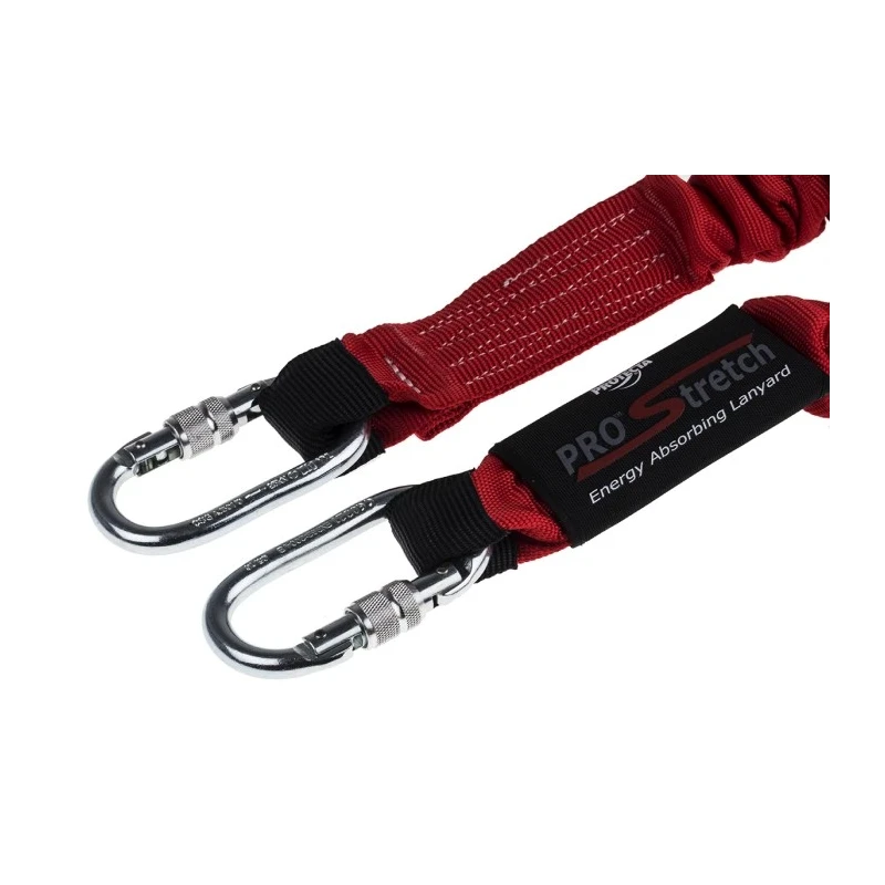 Protecta 2 m Fall Arrest Shock Absorbing Lanyard Polyester Material Carabiner Connection AE5220SAA