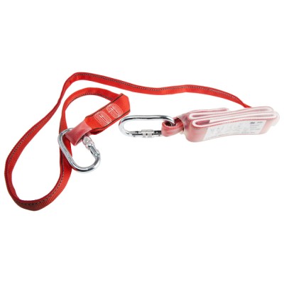 Protecta 2 m Fall Arrest Shock Absorbing Lanyard with Screw Snap Hook, Single Leg, 100kg Capacity AE529