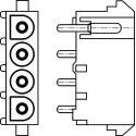 TE Connectivity Universal MATE-N-LOK Series Straight Through Hole PCB Socket, 12-Contact, 3 Row, 6.35 mm Pitch 643428-1