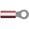TE Connectivity PIDG Insulated Ring Terminal M4 Stud Size 26 AWG to 16 AWG Wire Size Nylon Insulation Red White 1-320551-4