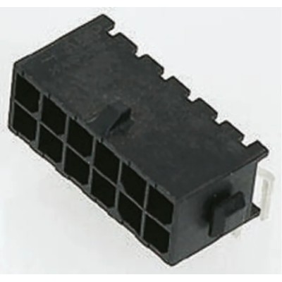 TE Connectivity Micro MATE-N-LOK Series Straight Through Hole 6 Contact PCB Header 3 mm Pitch 2 Row Shrouded 3-794680-6