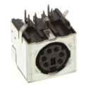 TE Connectivity Mini DIN 6 Pole Right Angle Miniature DIN Socket 30V AC 1A Keyed Through Hole Female 5749180-1