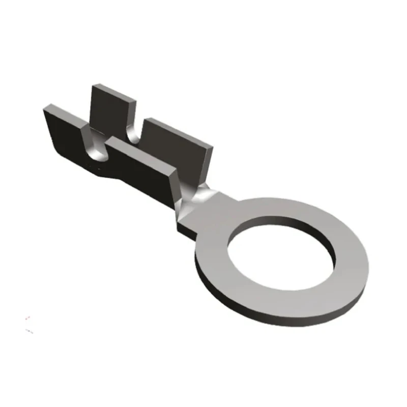 TE Connectivity Uninsulated Ring Terminal M2.5 Stud Size, 26 AWG to 22 AWG Wire Size, Grey 42547-2