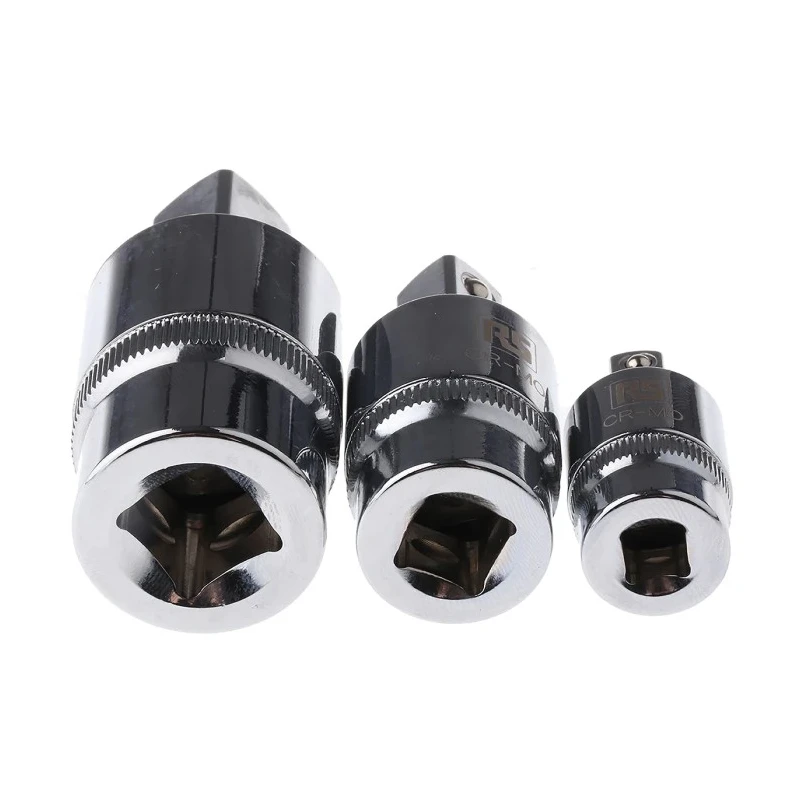 RS PRO 1/2 in, 1/4 in, 3/8 in Square Adapter Socket Set Chrome Molybdenum Steel 710-0659