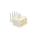 TE Connectivity Mini-Universal MATE-N-LOK Series Right Angle Through Hole PCB Header 6 Contacts 4.14 mm Pitch 1-770969-1