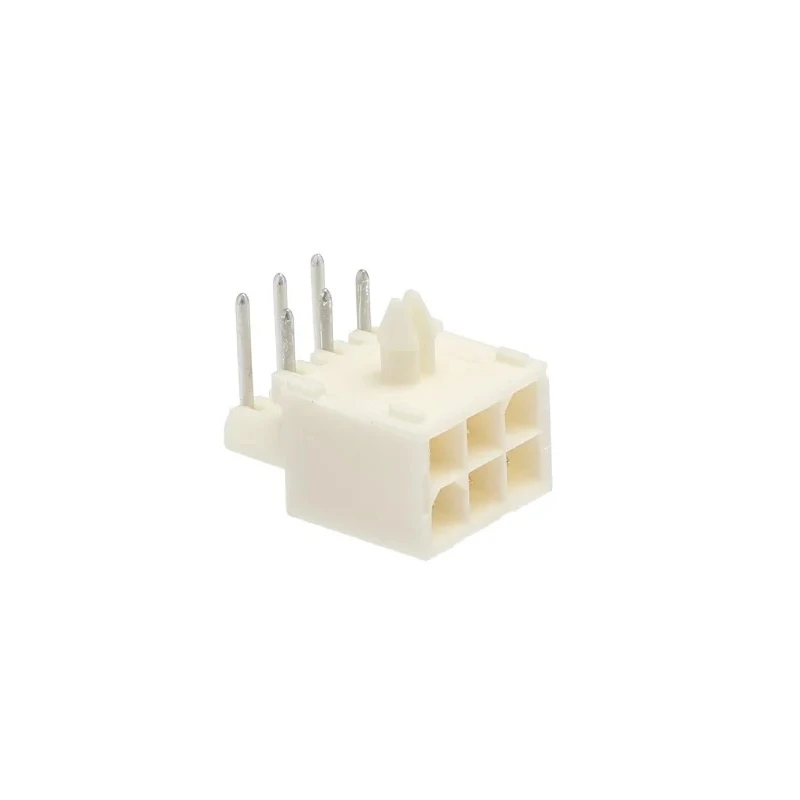 TE Connectivity Mini-Universal MATE-N-LOK Series Right Angle Through Hole PCB Header 6 Contacts 4.14 mm Pitch 1-770969-1