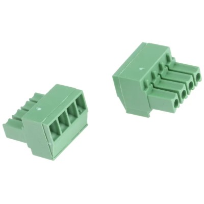 TE Connectivity Buchanan Series 3.5 mm Pitch 4-Contact 1 Row Right Angle Pluggable Terminal Block 284506-4