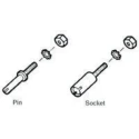 TE Connectivity Female Jackscrew for use with Rectangular Connector Stainless Steel Silver M Series 200875-7