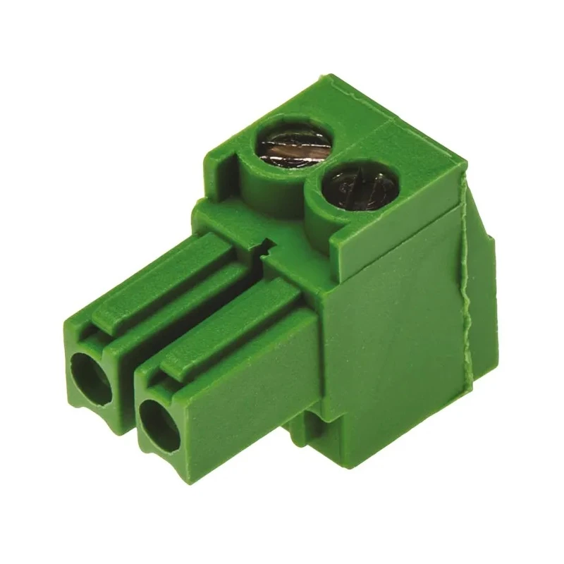 TE Connectivity Buchanan Series 2-Contact Pluggable Terminal Block, 3.5 mm Pitch, 1 Row, 300V AC, Green Polyamide 284506-2