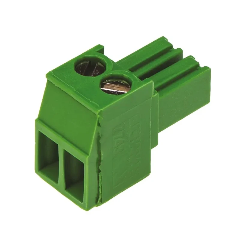 TE Connectivity Buchanan Series 2-Contact Pluggable Terminal Block, 3.5 mm Pitch, 1 Row, 300V AC, Green Polyamide 284506-2
