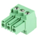 TE Connectivity Buchanan Series Pluggable Terminal Block 3-Contact 3.5 mm Pitch 1 Row 300V AC 11A 284506-3