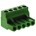 TE Connectivity Buchanan Series 5-Contact PCB Terminal Block Green, 5.08 mm Pitch, 1 Row, 300V AC, 15A, Screw 796634-5
