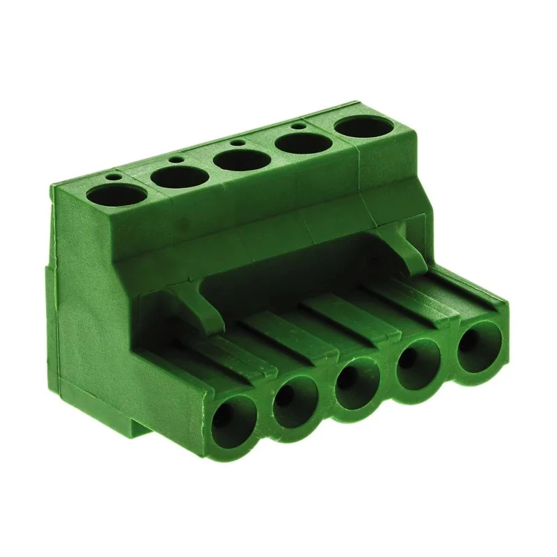 TE Connectivity Buchanan Series 5-Contact PCB Terminal Block Green, 5.08 mm Pitch, 1 Row, 300V AC, 15A, Screw 796634-5