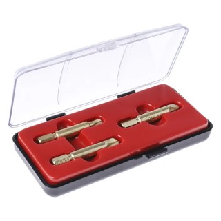 RS PRO 3 Piece Steel Screw Extractor Set with Plastic Case, 1/4-inch Hex Shank, Bronze-Plated Finish 710-0630