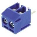 TE Connectivity Buchanan Series 2-Contact 3.5 mm Pitch 1 Row Blue Polyamide PCB Terminal Block 1776275-2